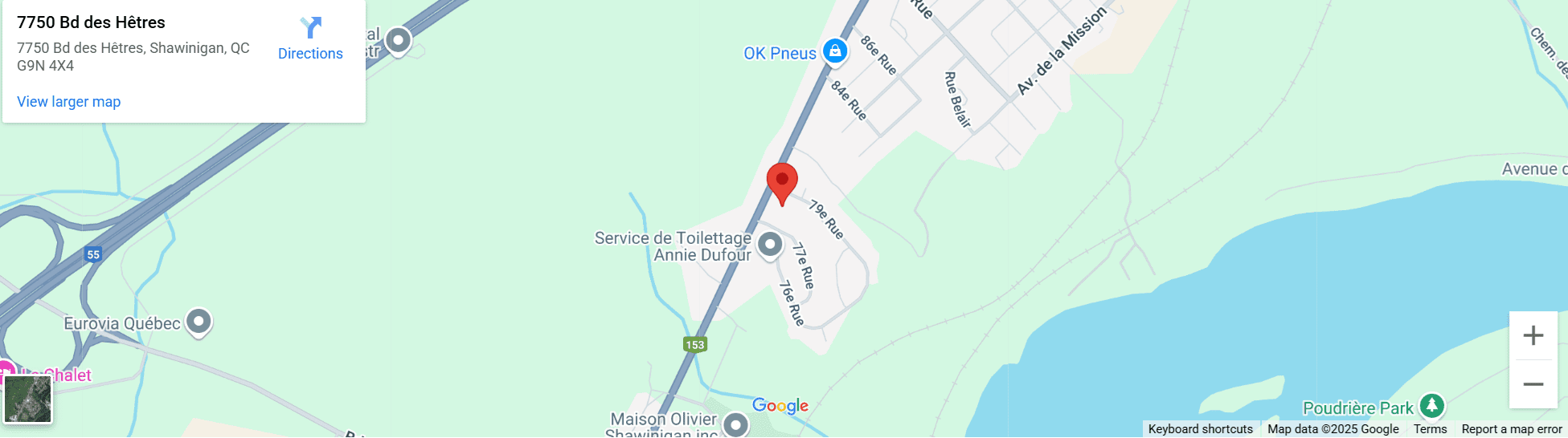 carte google d'où sont situés Les Horizons Ouverts